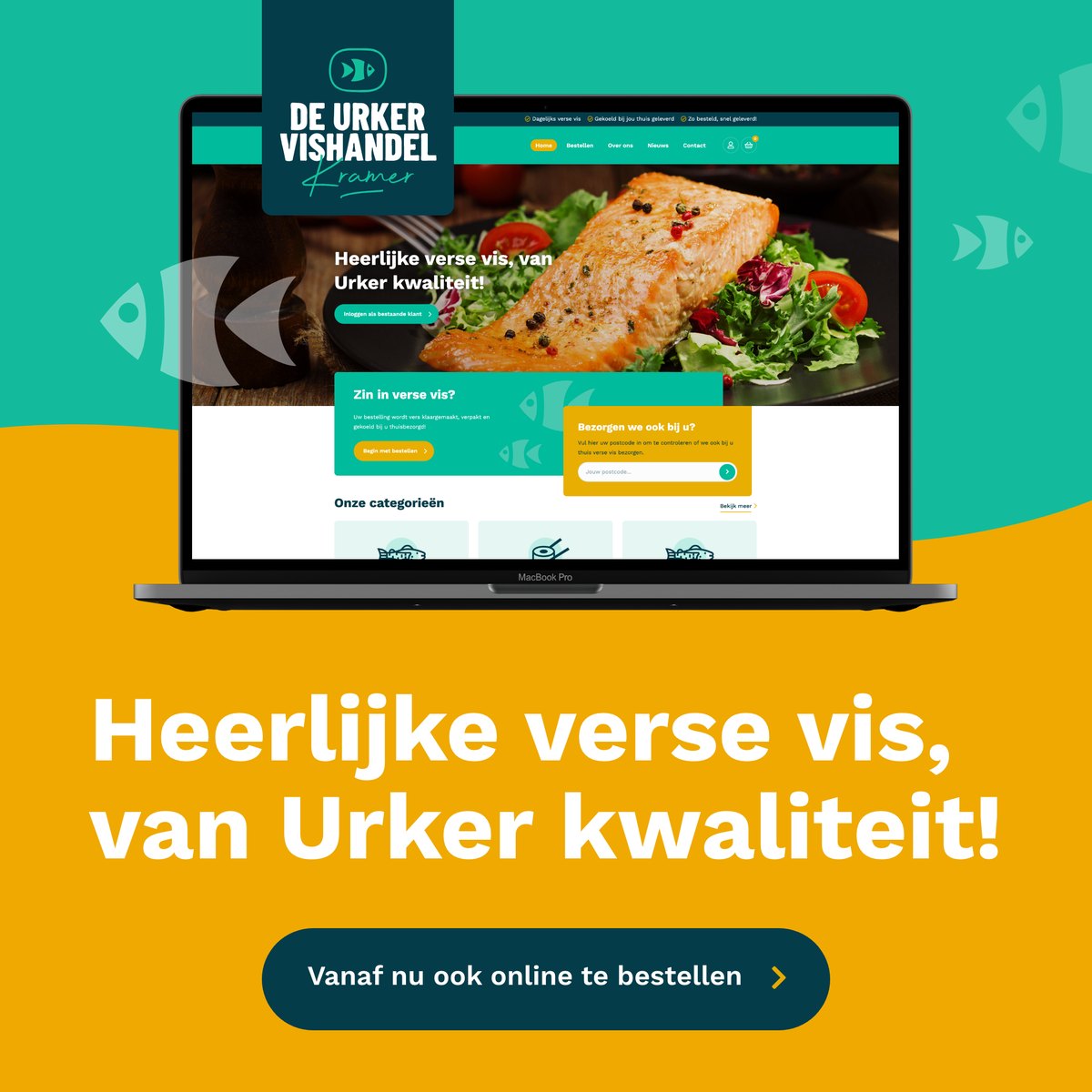 Social post van De Urker Vishandel: Heerlijke verse vis, van Urker kwaliteit!