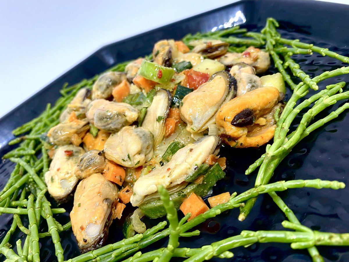 Mosselsalade met zeekraal van De Urker Vishandel
