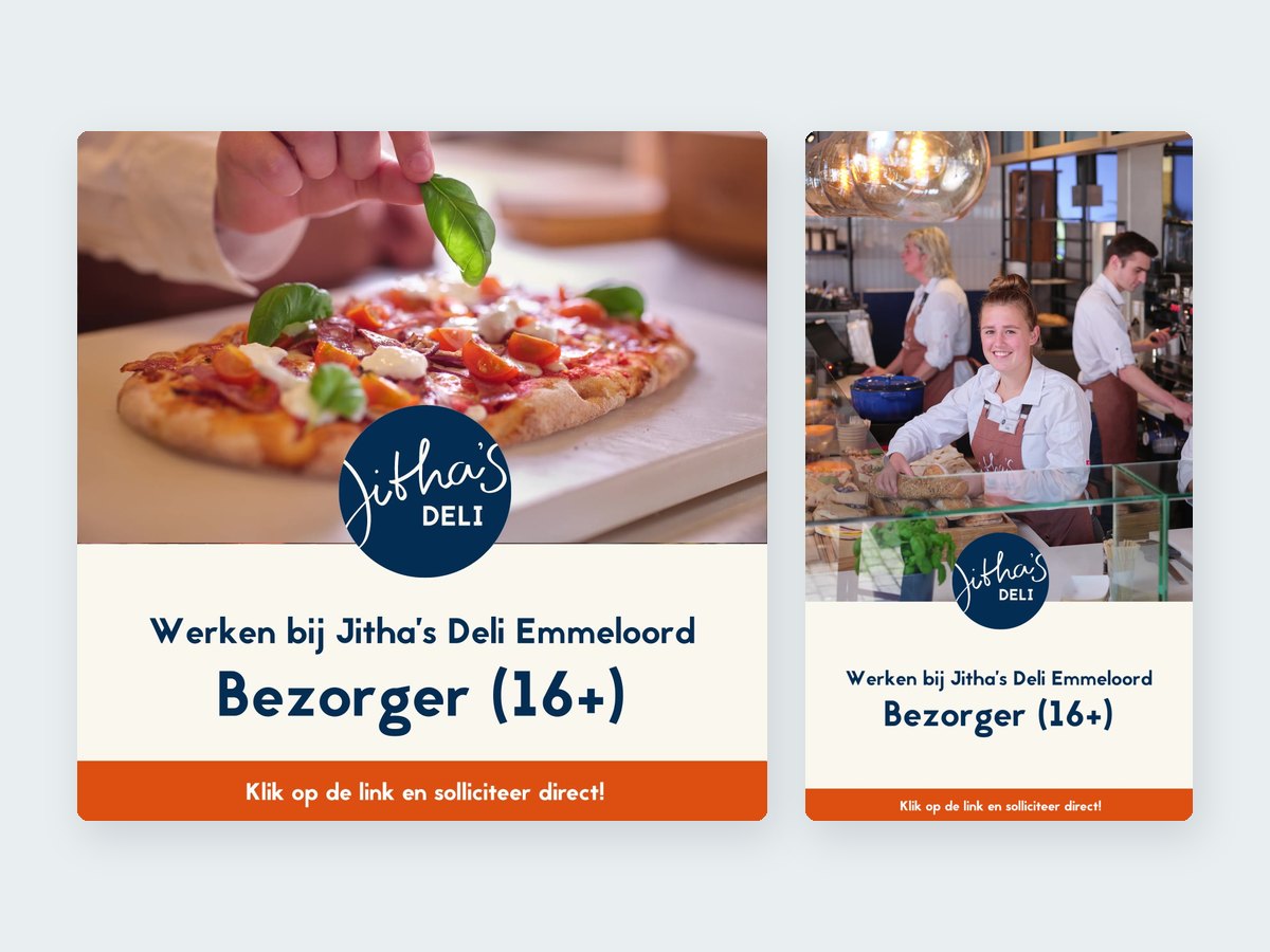 Vacature bezorger Jitha’s Deli Emmeloord, als post en als story