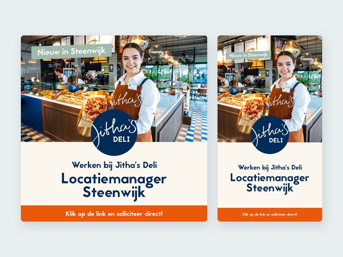 Vacature locatiemanager Jitha’s Deli Steenwijk, als post en als story